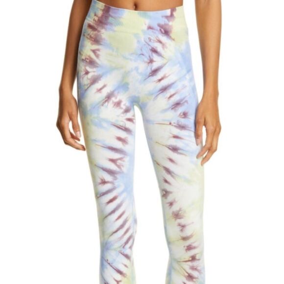 Tory Burch Sport M Tie Dye Seamless Cropped Chevron Leggings - Picture 3 of 11
